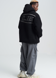 SHOTE SINN HE ON THE EDGE VELVET HOODED SWEATER WITH KANGAROO POCKET - boopdo