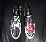 JINIWU VANGUARD HAND PAINTED THICK SOLE CASUAL SNEAKER WITH RIVET - boopdo