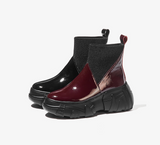 ROXAPE CHUNKY PLATFORM LEATHER ANKLE BOOTS - boopdo