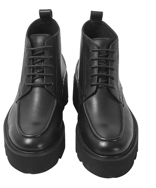 NADMIL DESIGN LEATHER LACE UP SHOES WITH CHUNKY SOLE - boopdo
