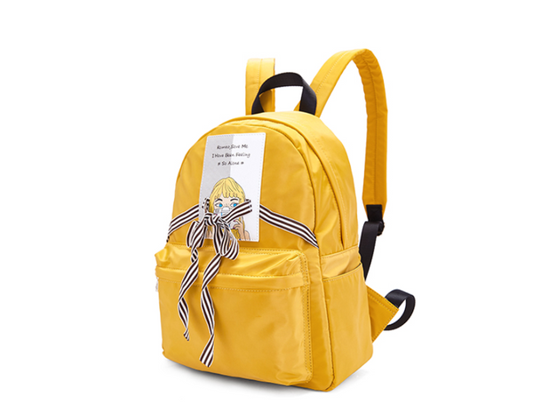 ARTMI COLLECTION WATER PROOF BACKPACK IN LEMON YELLOW AOG7795 - boopdo