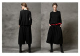 C4MORE HIPSTER MASTER YODA DESIGN WIDE LEG PANTS WITH RED BELT - boopdo