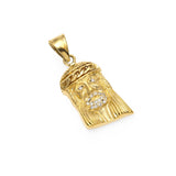 PHARAZ JESUS PORTRAIT ELECTROPLATED CHAIN NECKLACE IN GOLD - boopdo