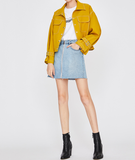 TOYOUTH TRUCKER JACKET IN BRIGHT YELLOW - boopdo
