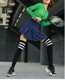 MIP MINI TENNIS SKIRT WITH MESH CROPPED HOODIE IN GREEN - boopdo