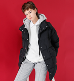 TOYOUTH HOODED CROPPED PUFFER JACKET WITH HOODIE DETAIL 8730912013 - boopdo