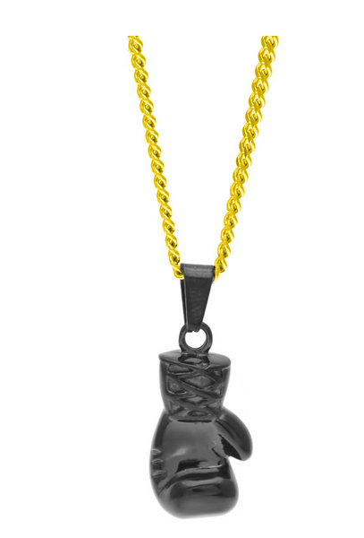 FEGPO BOXING GLOVES TITANIUM STAINLESS STEEL NECKLACE - boopdo