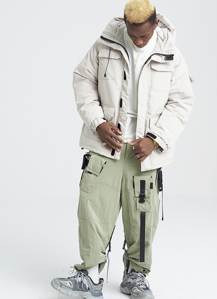 SHOTE SINN HE ON THE EDGE JAPANESE DESIGN REED HOODED JACKET - boopdo