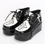 ANGELIC LOLITA COSBY PUNK PLATFORM SHOES IN BLACK - boopdo