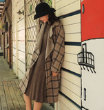 ARTKA LONG LINE CHECK HOODED COAT WITH PATCHED POCKET - boopdo