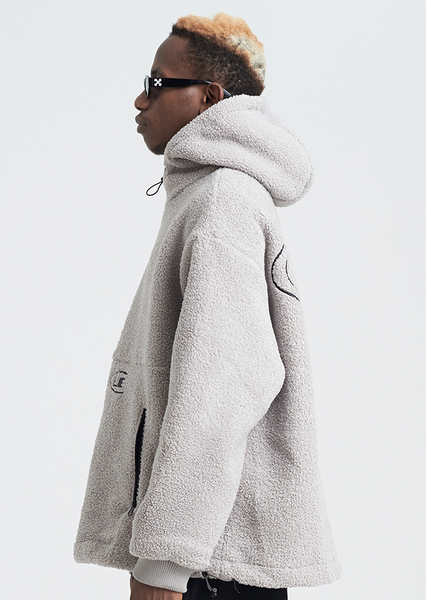 SHOTE SINN HE ON THE EDGE VELVET HOODED SWEATER WITH KANGAROO POCKET - boopdo