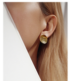 UZL DESIGN COIN STUD EARRINGS IN GOLD PLATED - boopdo
