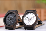 BOBO BIRD SANDALWOOD BUSINESS WATCH WITH LEATHER STRAP - boopdo