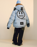 BEASTER KILLA EMOJI GHOST FACE WINDPROOF DUCK DOWN HOODED JACKET - boopdo