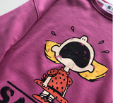 BOOPDO DESIGN SALLY OVERSIZED SWEATSHIRT IN ROSE - boopdo