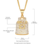 TREVOR MUZA BULLS NUMBER 23 DIAMOND JERSEY DESIGN BASKETBALL NECKLACE - boopdo