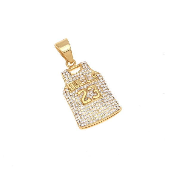 TREVOR MUZA BULLS NUMBER 23 DIAMOND JERSEY DESIGN BASKETBALL NECKLACE - boopdo