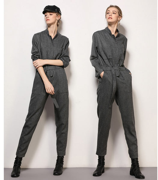 C4MORE HIPSTER MASTER YODA RETRO STYLE WOOLEN WIDE LEG JUMPSUIT - boopdo