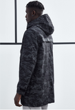ZONOS CONCEPT CAMOUFLAGE HOODED LONG TRENCH COAT IN BLACK - boopdo