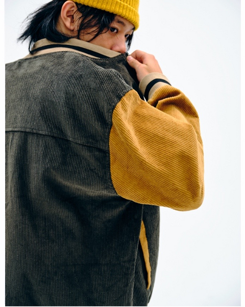 JOSSO UND CHN CORDUROY CARDIGAN RETRO BOMBER JACKET - boopdo