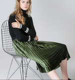 TOYOUTH MIDI PLEATED SKIRT WITH WAISTBAND - boopdo