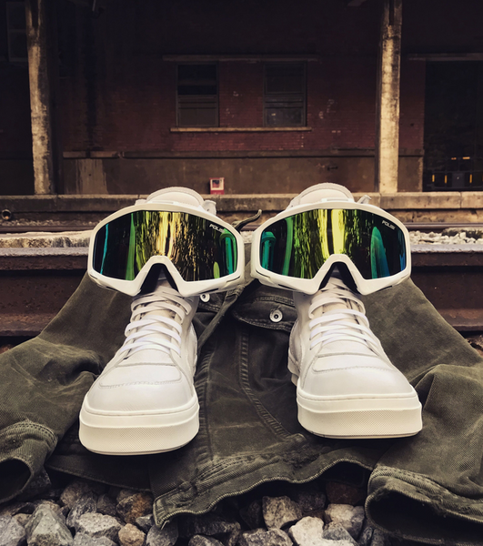 NESERV JULIUS HYPE BEAST NESSER LEATHER SNEAKER BOOTS WITH SKI GLASSES - boopdo