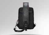 DRACONITE CHEST BLACK CASUAL WATERPROOF PU LEATHER MESSENGER BAG - boopdo