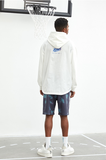 ZONOS BASKETBALL WHITE LETTER PRINT HOODIE SWEATSHIRT WITH MULTI COLOR LACES - boopdo