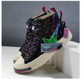 YIZU NICK URBAN OUTFIT STYLE CANVAS HIGH TOP CASUAL SNEAKER - boopdo