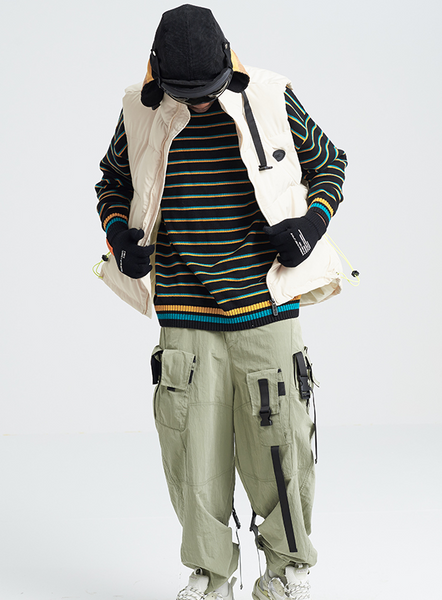 SHOTE SINN HE ON THE EDGE DESIGN TURTLENECK THICK WAISTCOAT - boopdo
