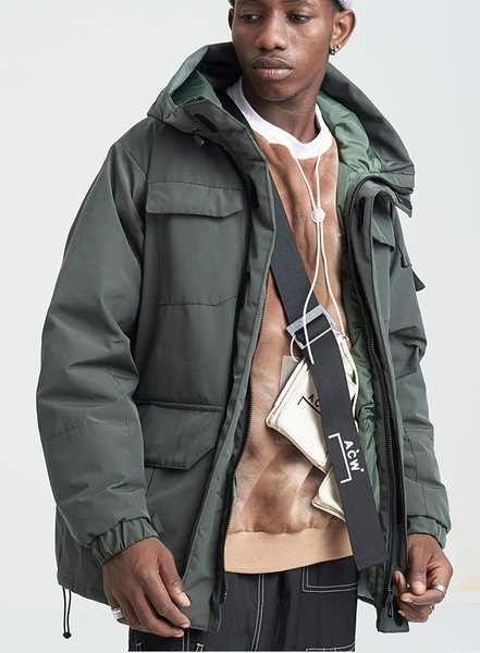 SHOTE SINN HE ON THE EDGE JAPANESE DESIGN REED HOODED JACKET - boopdo