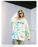 BEASTER COCA DEVIL GHOST EMOJI TIE DYED REFLECTIVE HOODIE SWEATSHIRT - boopdo