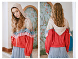 JAM PRINCESS HOODED JACKET WITH SEQUIN FRILL LAYER DESIGN - boopdo