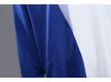 STELLA MARINA COLLEZIONE GEOMETRIC STYLE LONG SWEATER DRESS IN BLUE - boopdo
