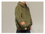 ZAHARA ZADLIE FAUX FUR HOODIE PULLOVER WITH KANGAROO POCKET - boopdo