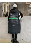 PEACE BIRD HOODED LONG LINE PARKA WITH BACK PRINT DESIGN - boopdo