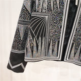 NATHAL ANGLO BRIGHT SEQUIN STARS SHORT JACKET IN BLACK - boopdo
