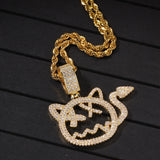 TUG WILLIA CARTOON LITTLE DEVIL CHAIN COPPER NECKLACE - boopdo