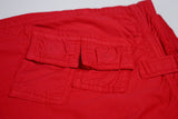 REBOPLIX KARAOKE DENIM STYLE CARGO PANTS IN RED - boopdo