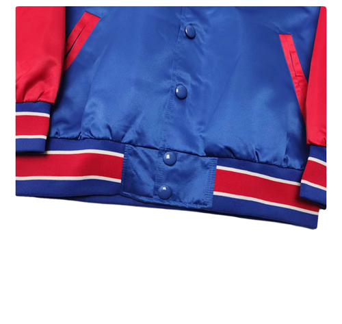 CLEVELAND BEARS NATIONAL LEAGUE BASEBALL BOMBER JACKET IN RED BLUE