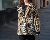 8GIRLS ANIMAL PRINT FAUX FUR COAT - boopdo