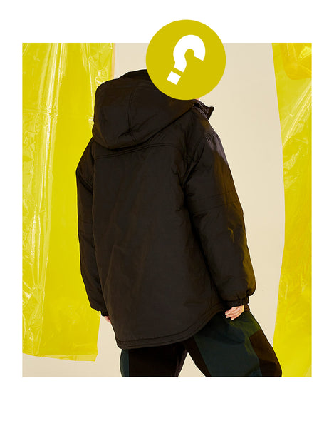 ROKXIE RHOPIC MARTENDE MID LENGTH COTTON HOODED JACKET - boopdo