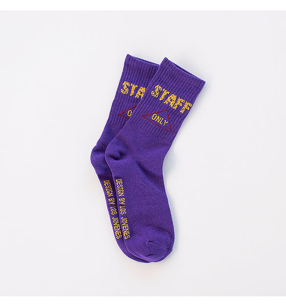 BOOPDO DESIGN STAFF ONLY PRINT SPORTS STYLE SOCKS - boopdo