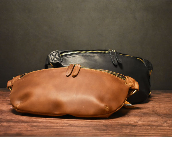 ZEFAN FORCHO LUXO DESIGN HANDMADE LEATHER CASUAL CHEST BAG - boopdo