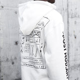 SHOTE SINN HE ON THE EDGE POST MOD ART HOODIE SWEATSHIRT - boopdo