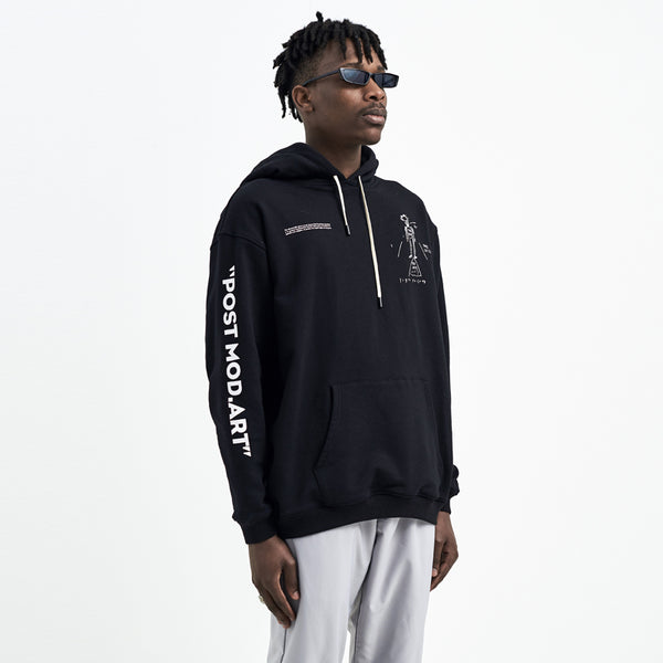 SHOTE SINN HE ON THE EDGE POST MOD ART HOODIE SWEATSHIRT - boopdo