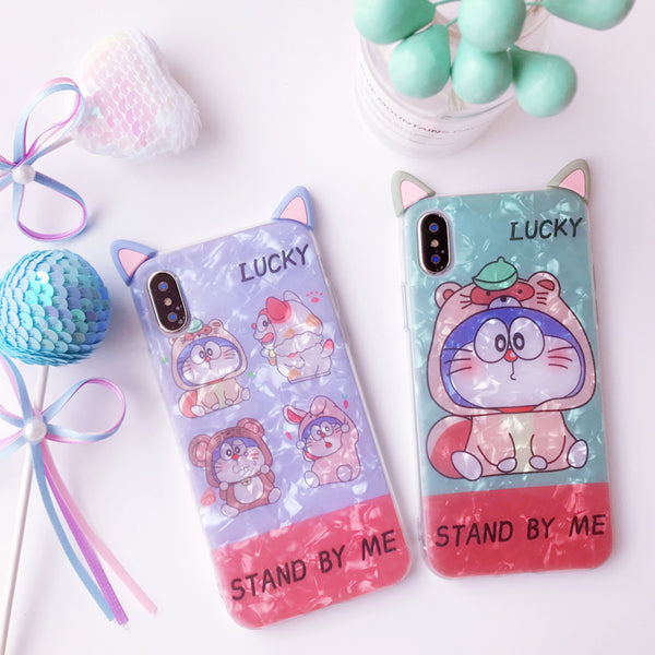 WALLPAPER CARTOON CUTE STAND BY ME LUCKXI FROSTED APPLE IPHONE COVERS - boopdo