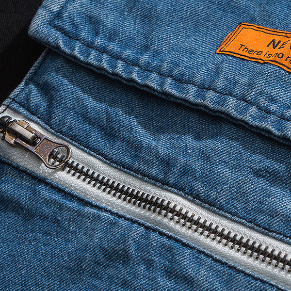JEJOLI REZO DENIM JEAN POCKET JOGGER PANTS IN BLACK - boopdo