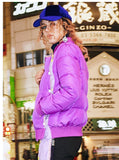 MAXMARTIN LILAC PADDED JACKET WITH PATCH WORK DESIGN M82208R74 - boopdo