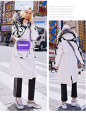 MAXMARTIN FAUX FUR HOOD IN WHITE PUFFER COAT WITH BIG POCKET DESIGN M84345R54 - boopdo